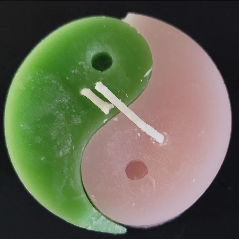 Handmade Ying Yang 2piece candles